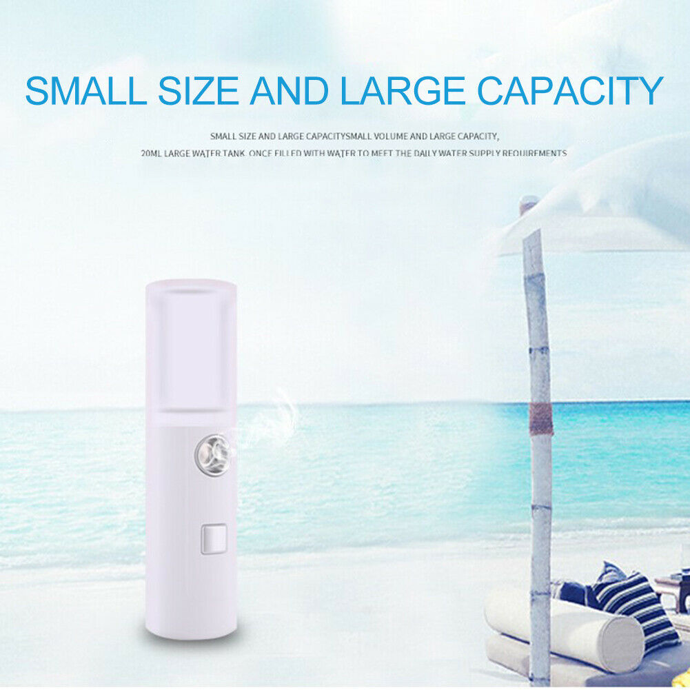 30ml USB Charging Face Steamer Portable Nano Facial Sprayer Mist Humidifier @
