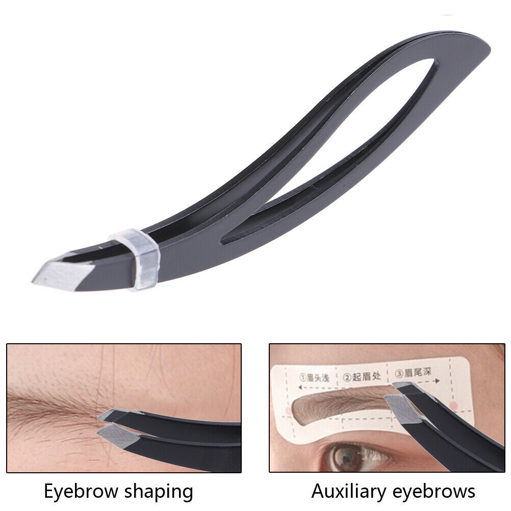 1Pc Stainless Steel Eyebrow Clips Eyebrow Tweezer Face Hair Beauty Slante.l8