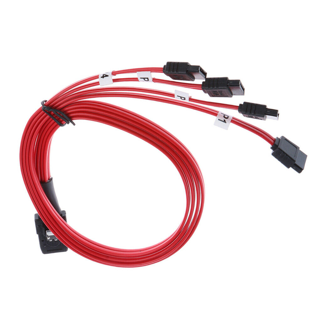 1m Mini SAS SFF-8087 Male to 4x SATA Ports Cable SFF8087 Connector Cable