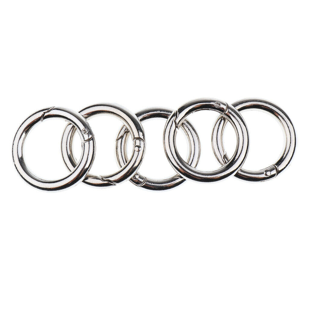 10pieces Round Snap Open Hook Buckle  Key Chain Carabiner Accessories