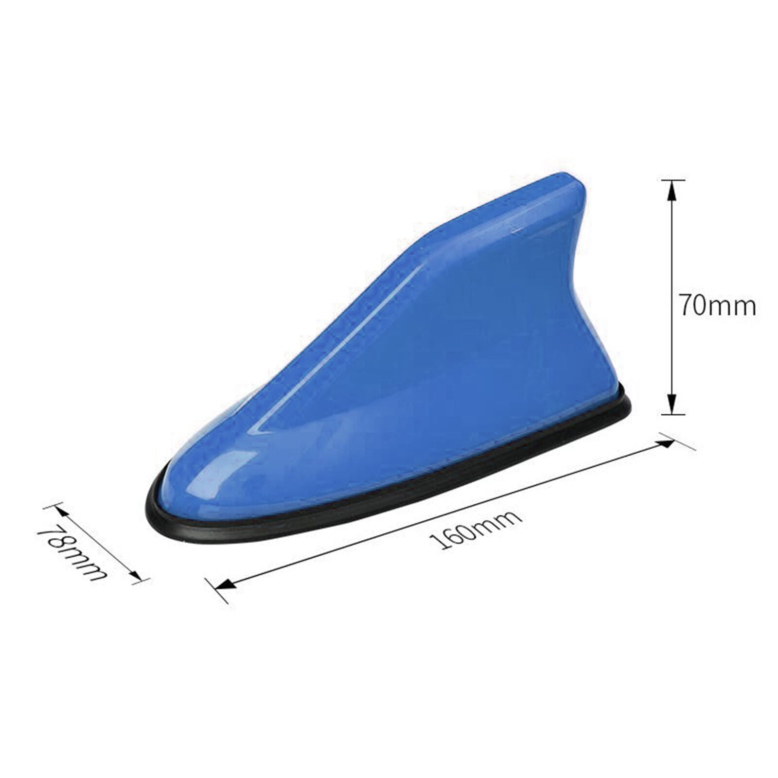 Universal Blue Car Shark Fin Roof Antenna FM/AM Radio Signal Waterproof Aerial