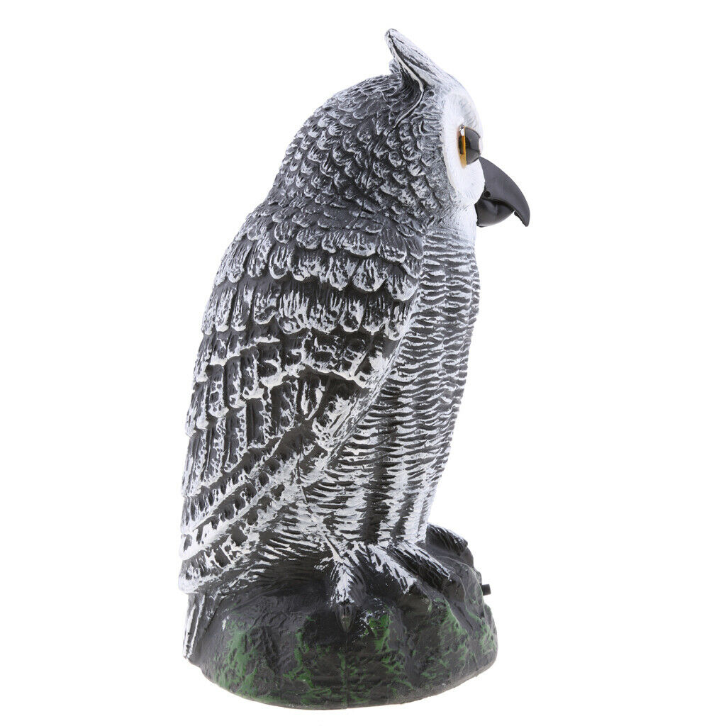 Owl Decoy Glowing Eyes Scarecrow farm / Garden Defense Owl Yard Protector Bird