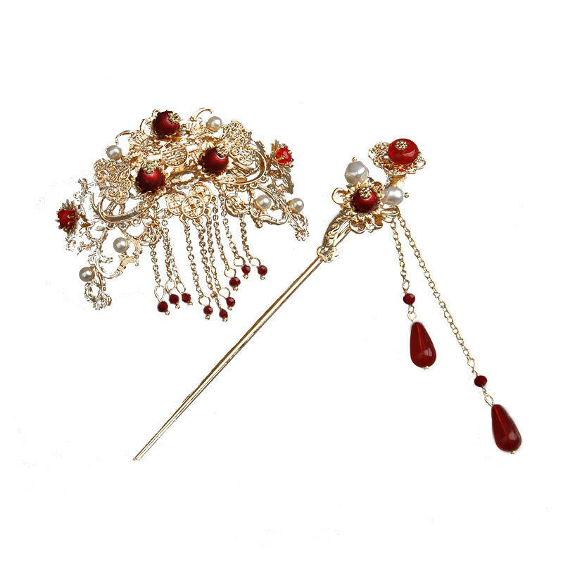 2PC Chinese Long Hair Stick Headdress Women's Accessories Hair Pins Jewel.l8