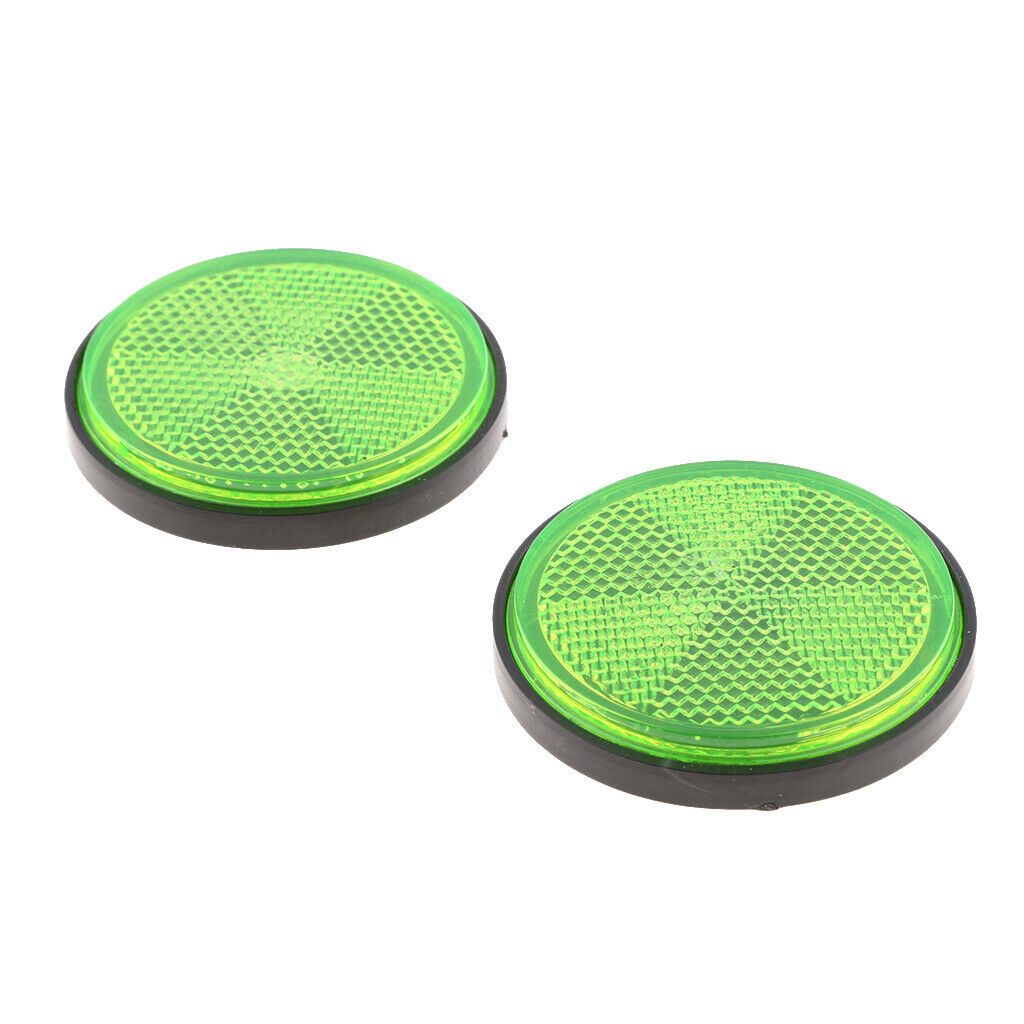6 Pieces Round Reflectors for Motorcycles Motor ATV Bikes Dirt Bike