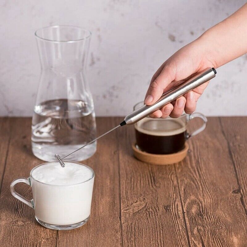 Milk Frother Handheld Battery Operated Electric Foam Maker, Drink Mixer withR8O4