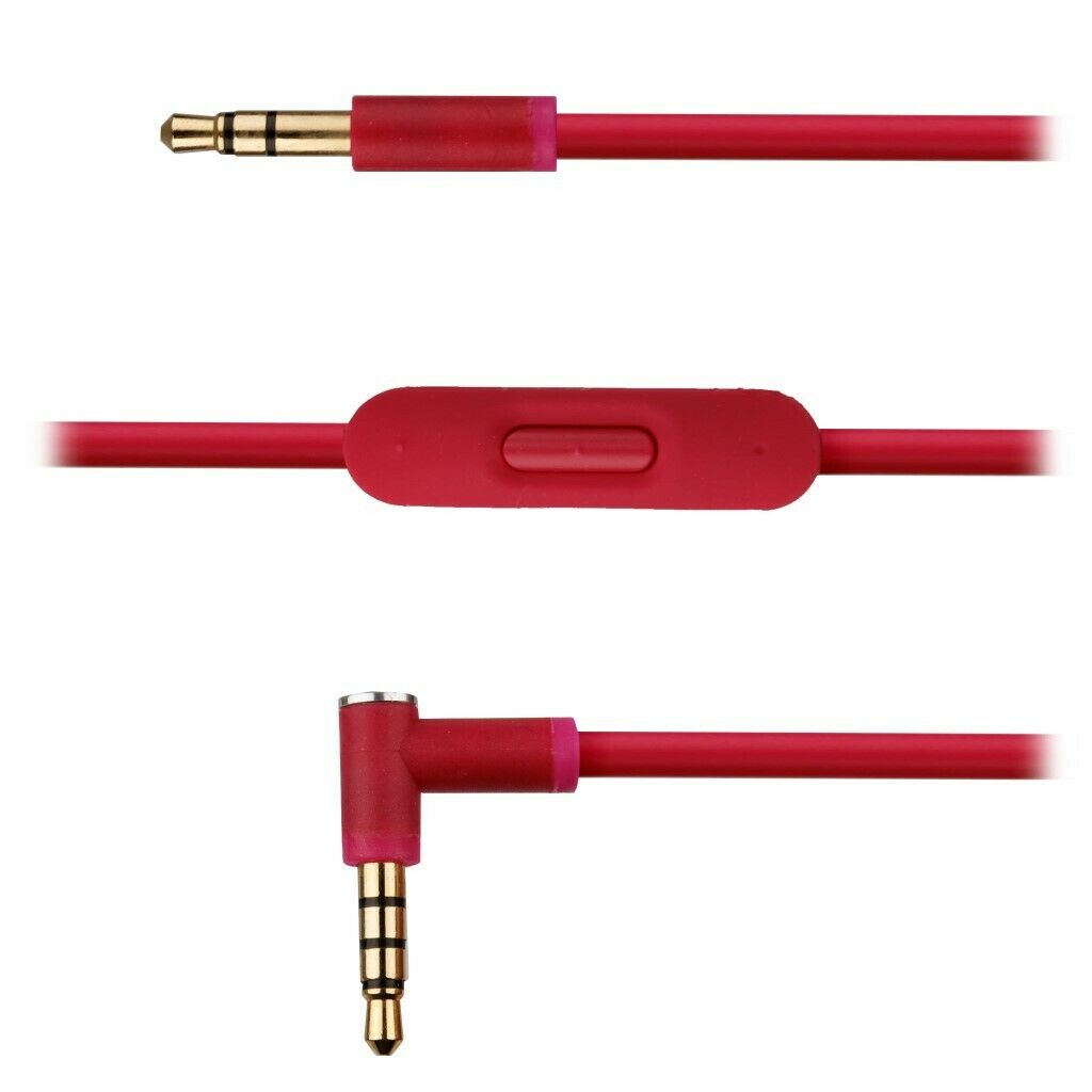 Pink Audio Cable for Beats by Dr Dre Solo3 Headphones w Volume Microphone Lead