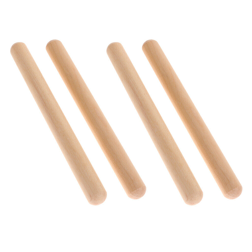 2 Pairs Musical Instrument Parts Wood Drum Sticks Drumsticks Music Toys