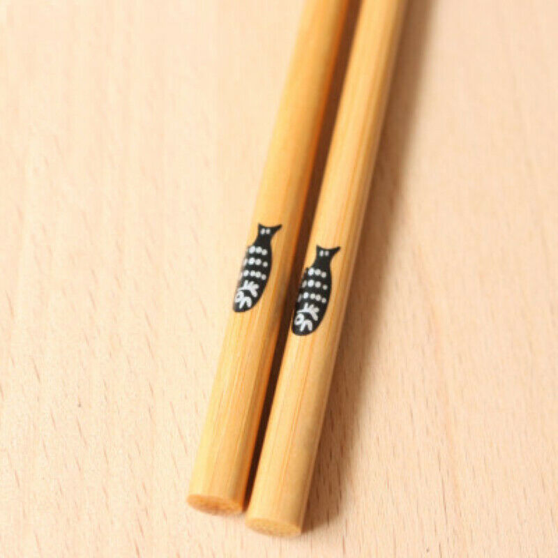 5 Pair Bamboo Chopsticks Chinese Wooden Chopstick Stir Fry Home Gift Boxed Set