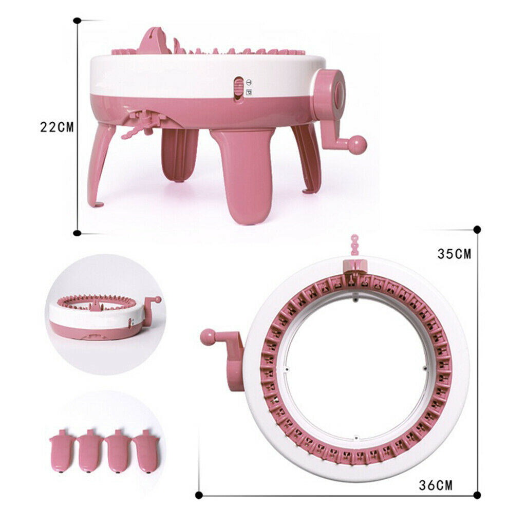 Kids Children Large Plastic Hand Rotating Loom Knitting Machine DIY Hat Toys