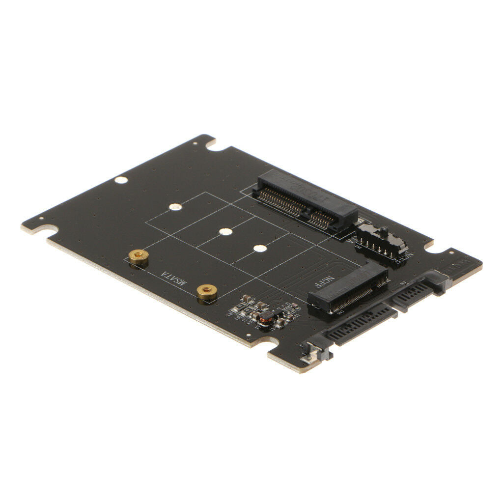 mSATA/M.2 2242/2260/2280(NGFF)to SATA III Convertor Adapter Card SSD Black