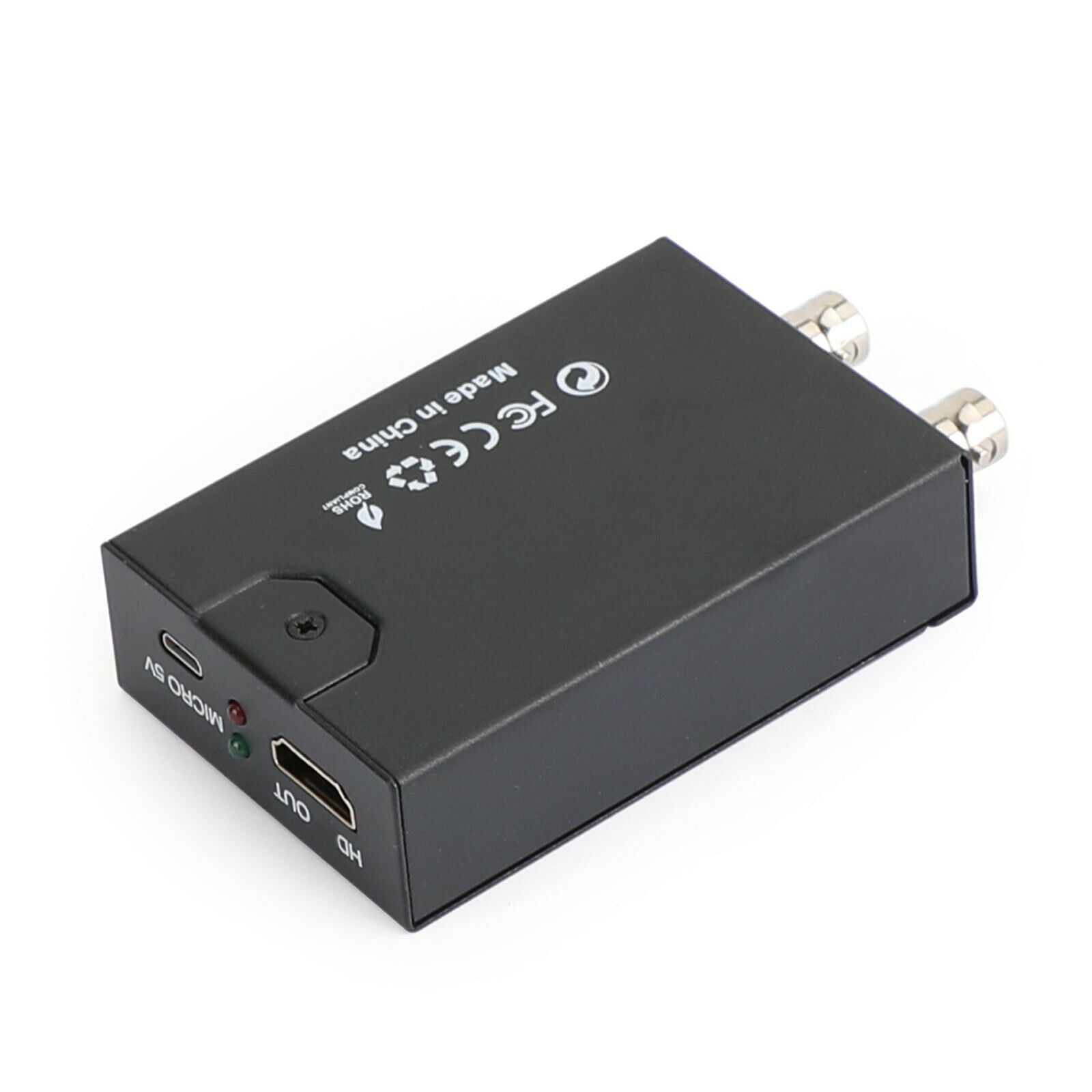 1 SDI In to 2 HDM + SDI Out Mini HD Video Micro Converter Audio Switcher BLK CA