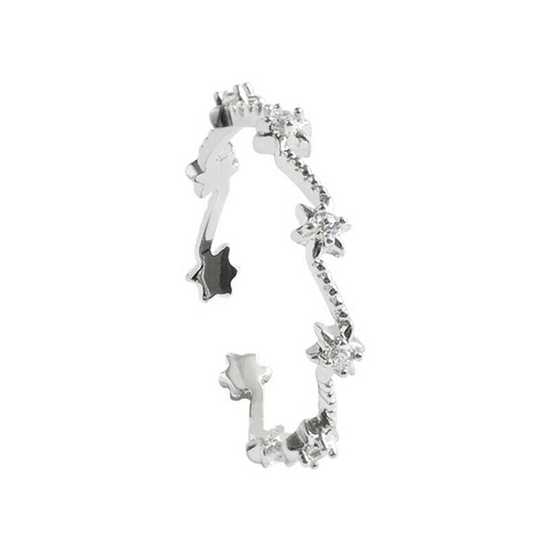 Star Adjustable Rings Stars Wave Ring For Women Girl Fashion Jewelry Gift