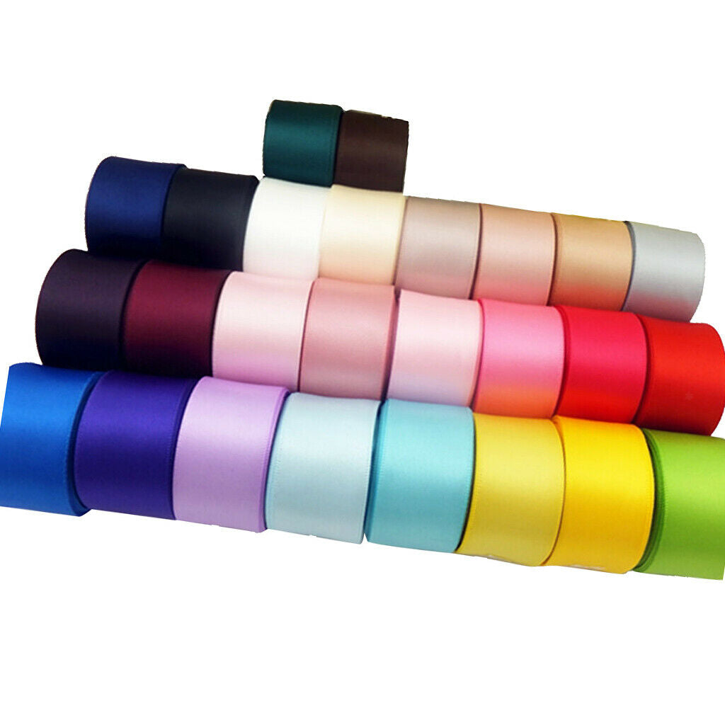 26M Satin Ribbons Double-Sided Colorful Wrapping Gifts Decoration Craft