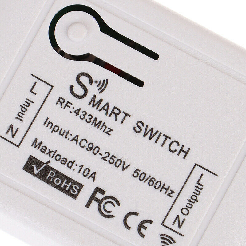 433 Mhz RF Smart Switch Wireless RF Receiver Timer Relay Phone Remote Co .l8