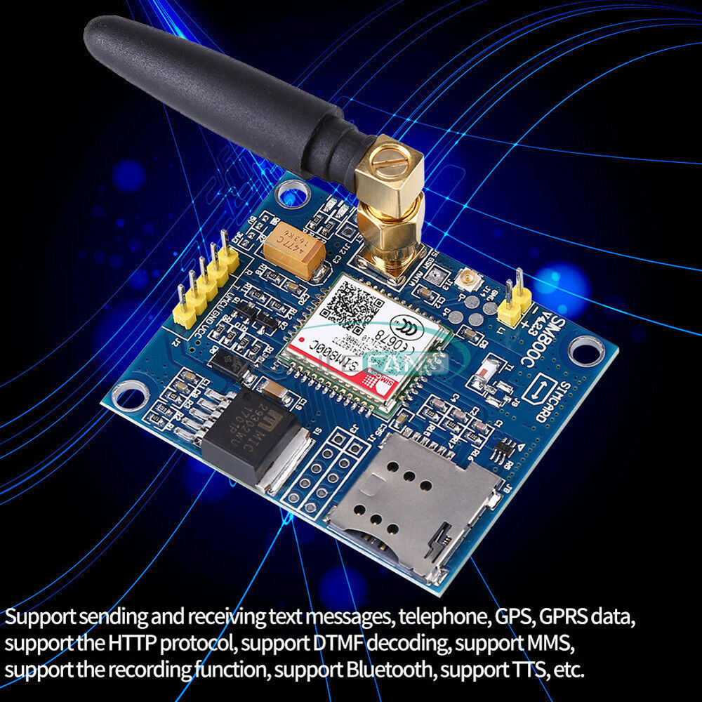 SIM800C Development Board Quad-band GSM GPRS Bluetooth Module with Antenna 5-18V