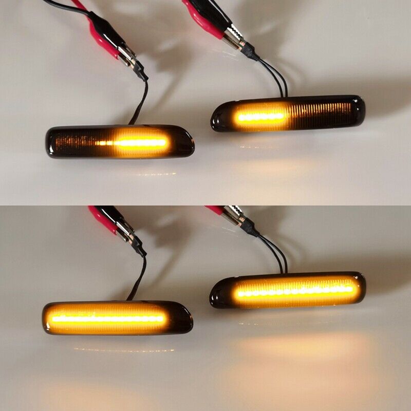 Car Smoked LED Dynamic Side Marker Light Turn Signal Blinker for  3 Series E46S6