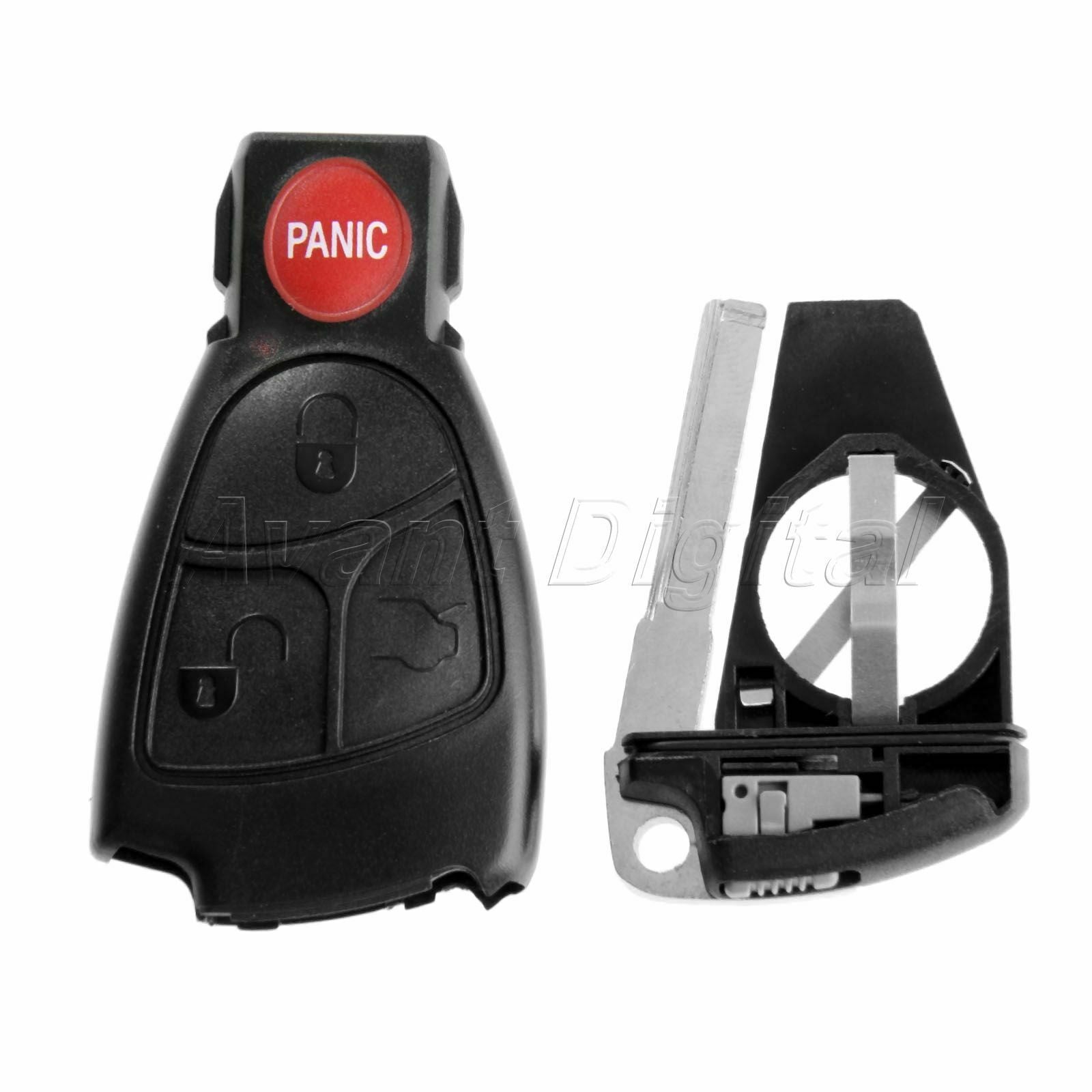 for Mercedes Benz Car Remote Replacement Battery Clip Key Insert with Shell Case