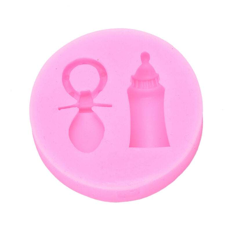 New Silicone Fondant Mould Baby Dummy Bottle Cake Mold Chocolate Baking De.l8