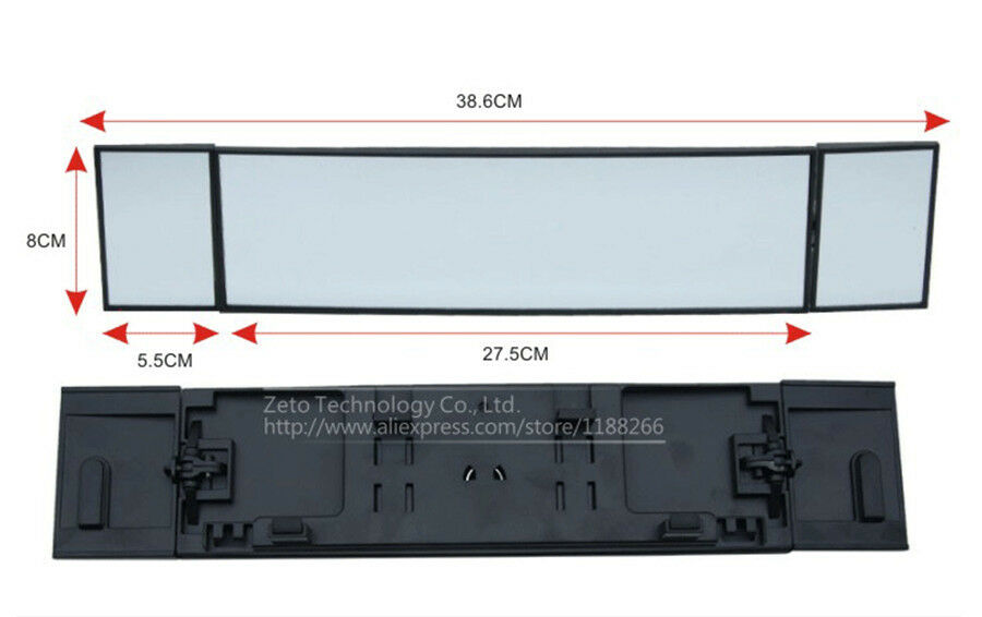 Car Rear View Mirror Wide Angle Panoramic Anti-dazzling Interior Curved Mirror