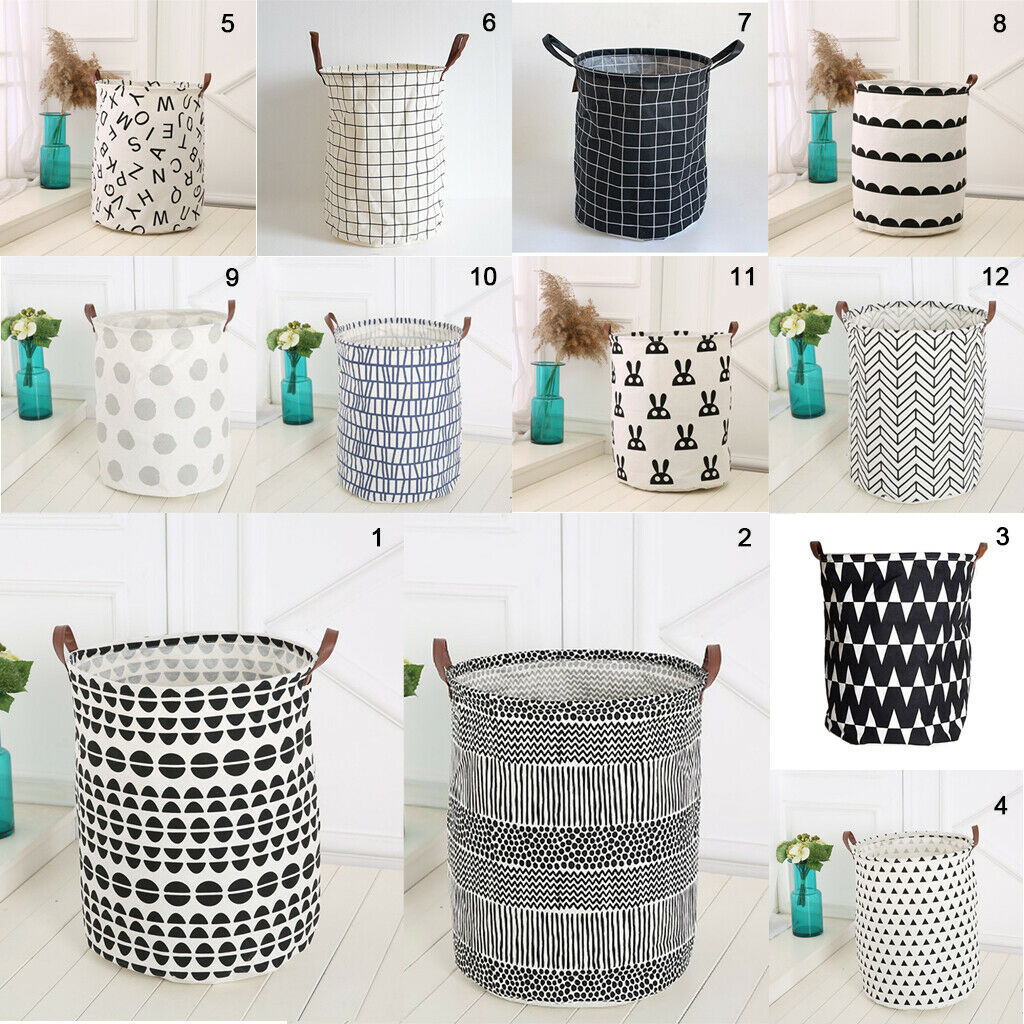 Collapsible Storage Basket Clothes Laundry Hamper Toys Bucket Organizer 01