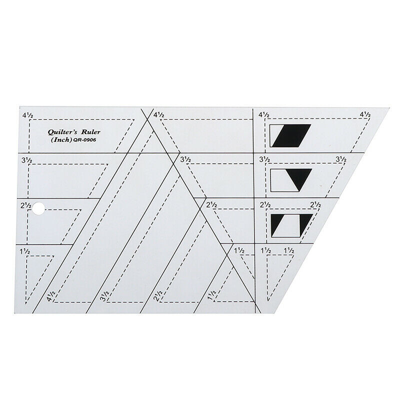 Trapezoid Quilts Plastic Ruler  WIng Patchwork Ruler Tools Tailor Craft DIY_ Qx