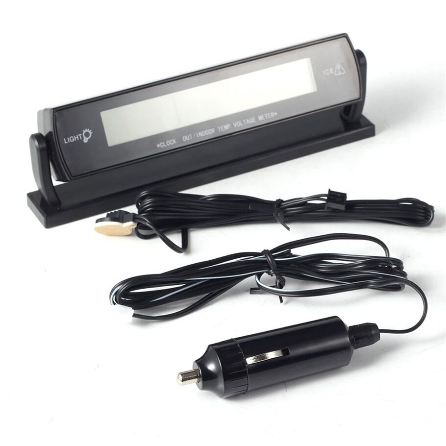 Digital LCD Auto Car Multifunction Temperature Voltage Clock Meter Monitor Alarm