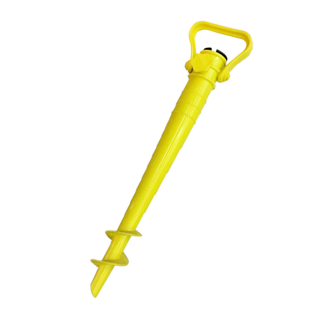 Beach Garden Patio Sun Umbrella Holder Ground Anchor Spike Stand Yellow