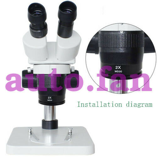 Stereo Microscope Accessories 2X Extender Objective Lens With 2X 48mm Threaded