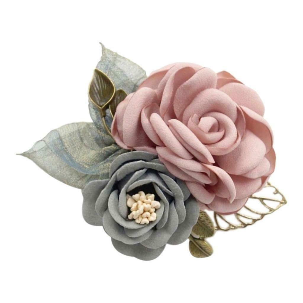Korean Brooch Pin Groom Artificial Flower Corsage Proms Dress Decoration