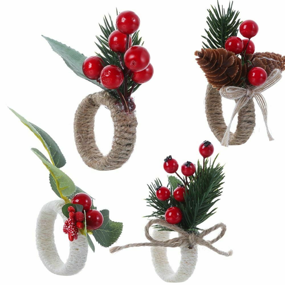 Cones Merry Xmas Christmas Supplies Mouth Ring Table Decoration Napkin Ring