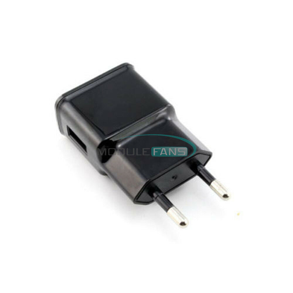 USB EU Plug 5V 2A Wall Charger 1 Port Charging Travel Adjust Power Adapter