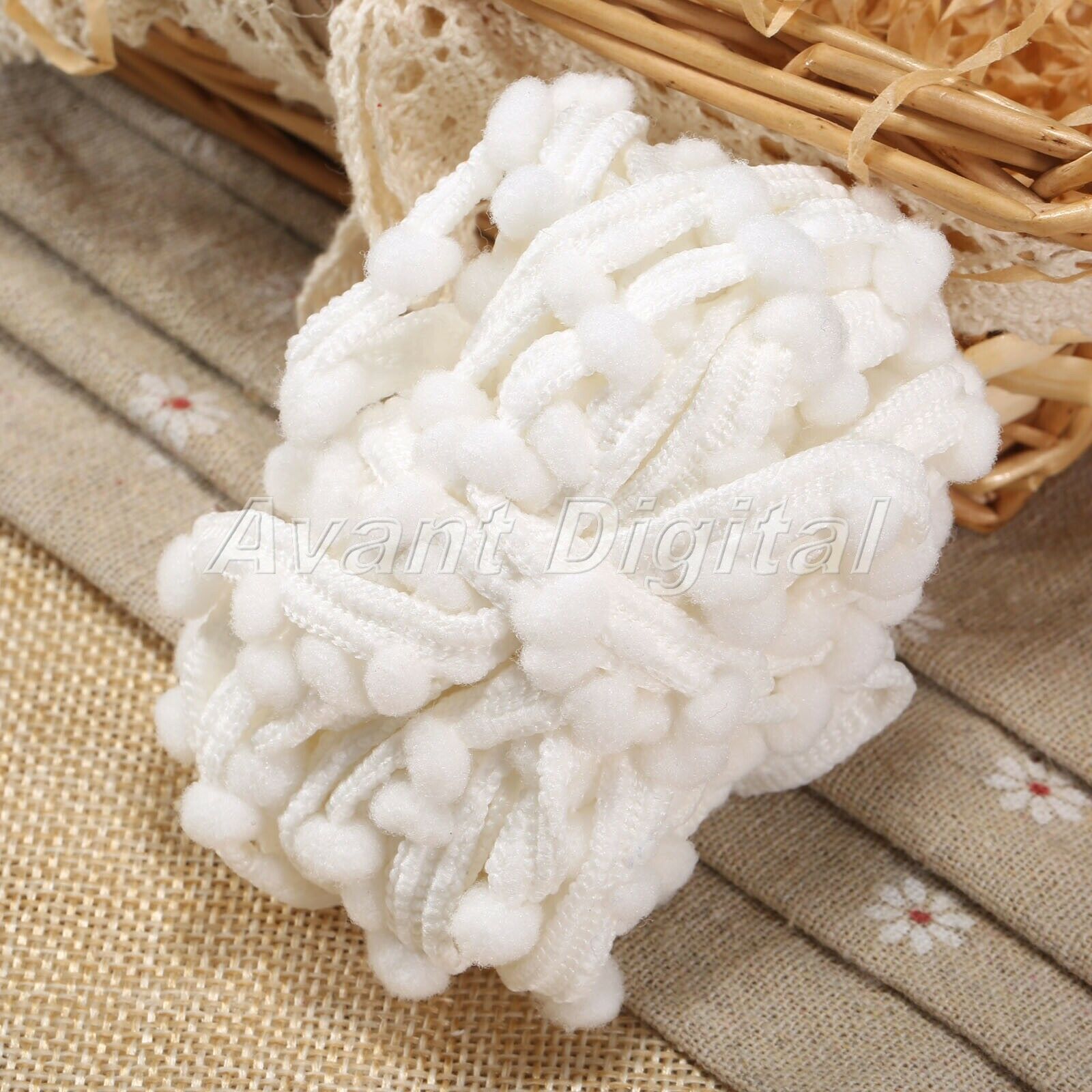 New Pom Pom mini Bobble Ball Fringe Braid Lace trimming for Crafting Sewing Hats