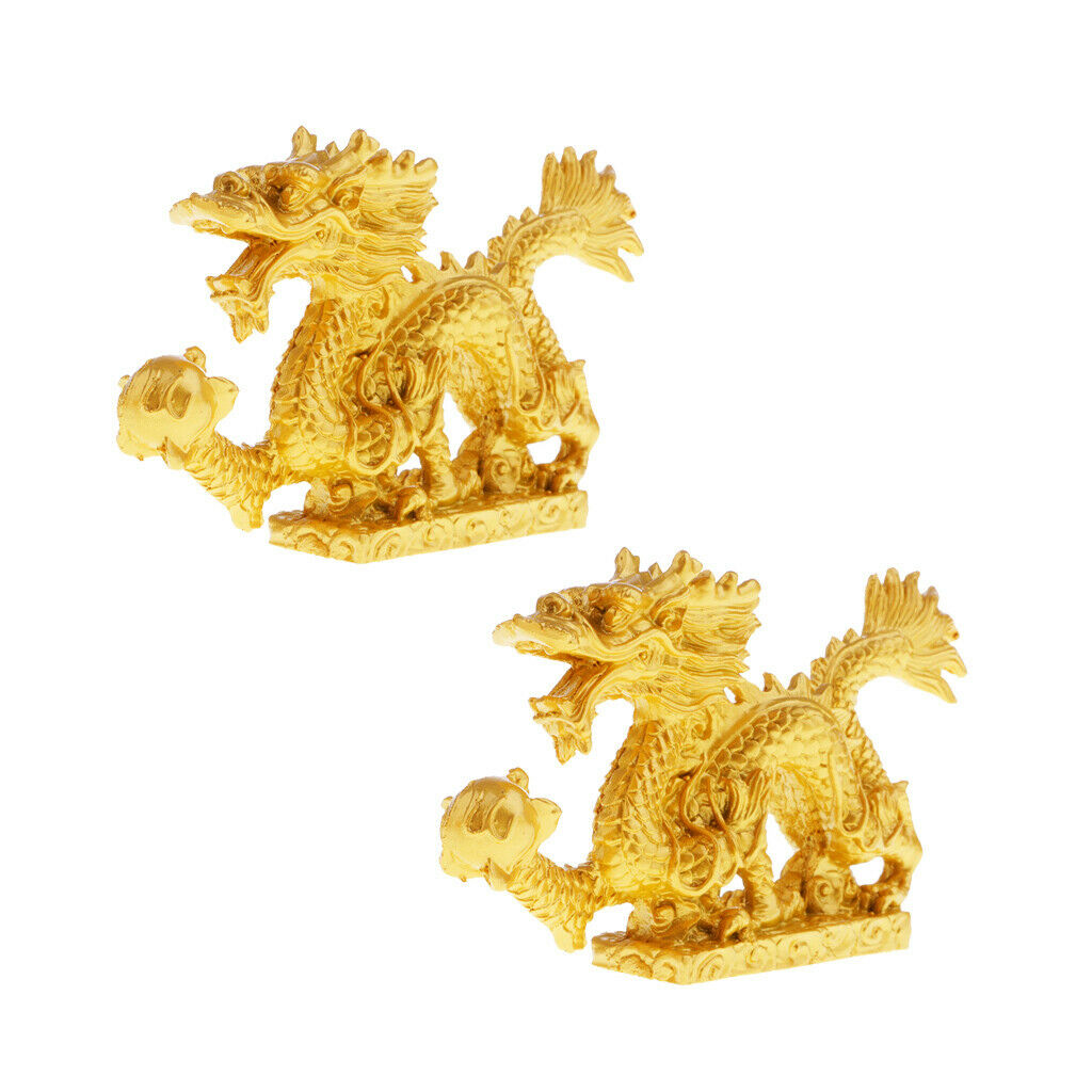 2pcs Chinese Zodiac Twelve Statue Dragon Statue Ornament Home Furnishings #1