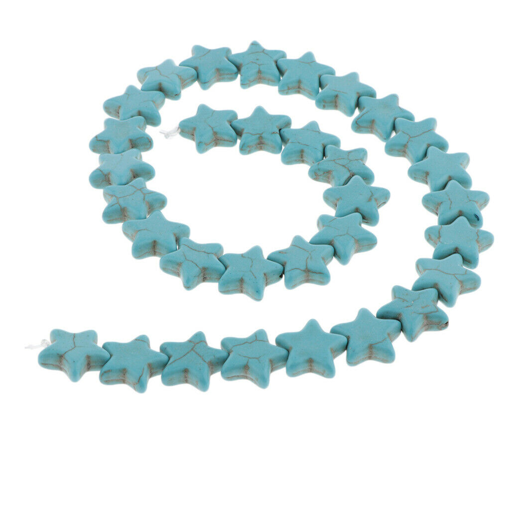 30Pcs Turquoise Spacer Beads Pendants Bracelet Jewelry Crafts Supplies Blue
