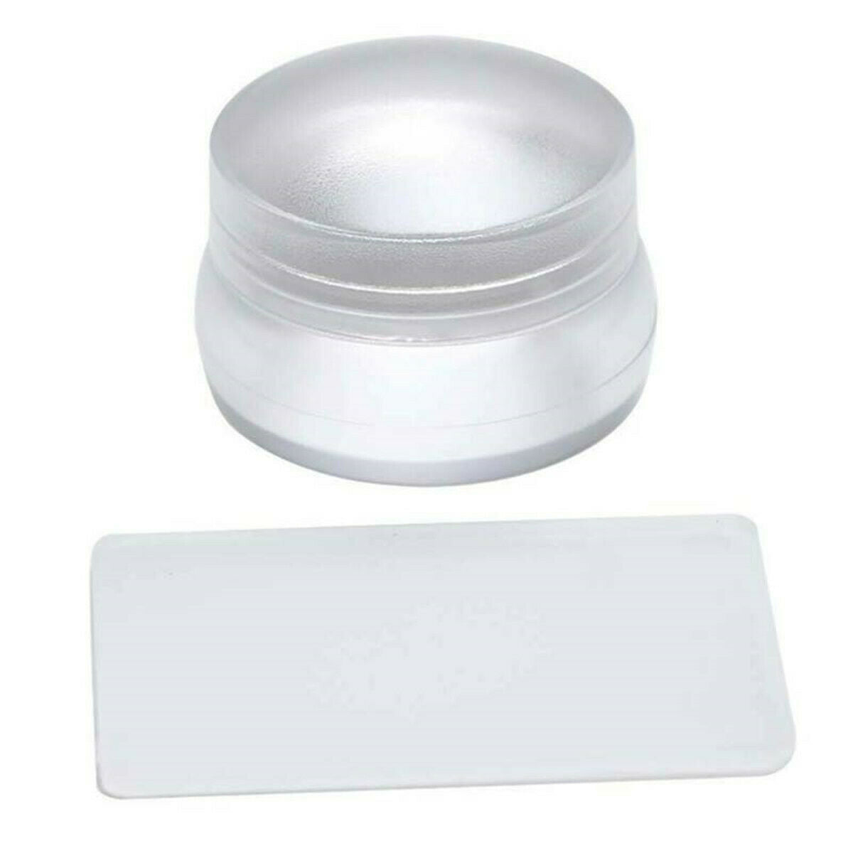 1 Set Clear Nail Art Stamping Transfer Stamper Scraper Plate Manicure Tools Kit