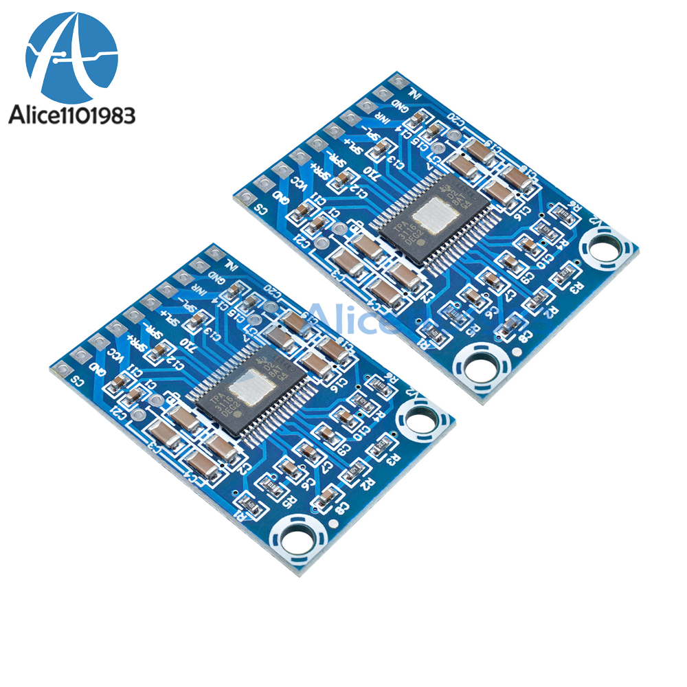 2PCS TPA3116D2 Digital Dual Channel 50W+50W Class D Audio Power Amplifier Board