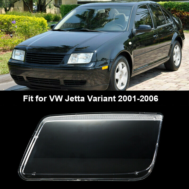Driver Left Side Front Headlight Lens Clear ABS Fits VW Jetta Variant 2001-2006
