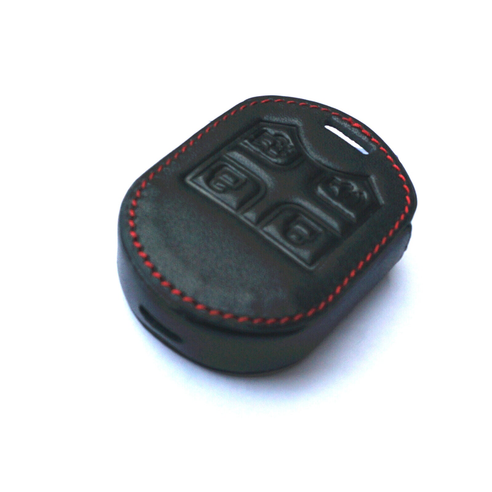 New Black Leather 4 Buttons Remote Smart Key Chain Cover Case For Ford Mustang