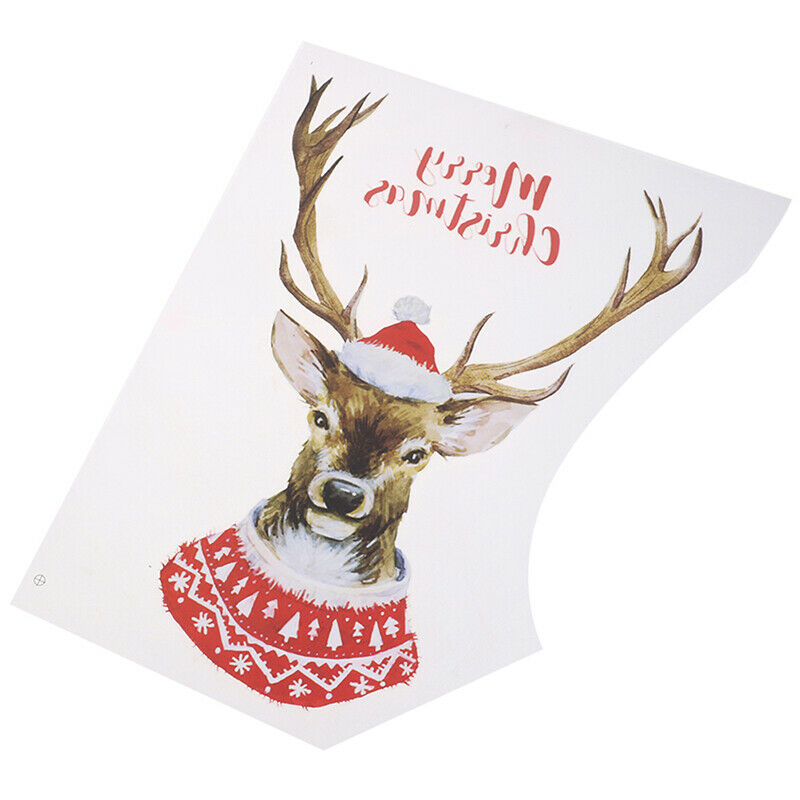 Christmas Elk Patches Washable Heat Transfer Iron-on Patch DIY Accessory Pa BDA