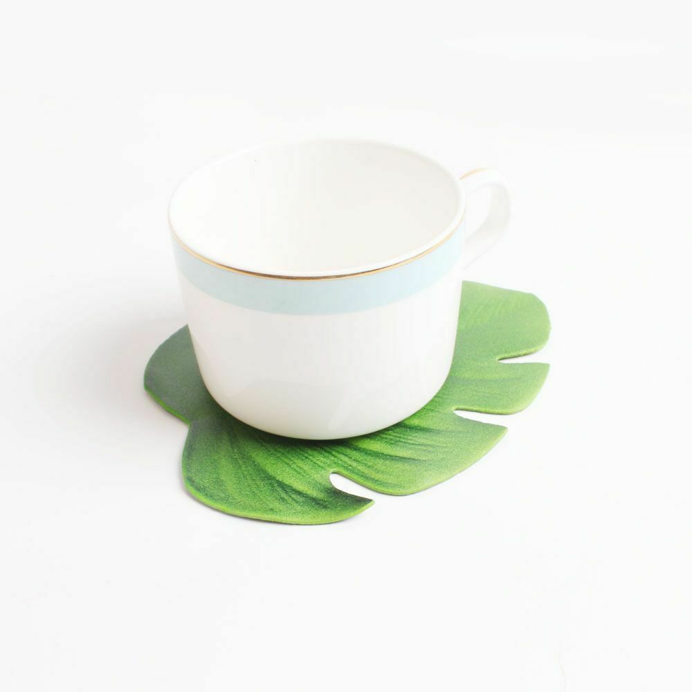Decor Insulation Coaster Dining Pads Leaf Pattern Cup Coasters Table Placemat