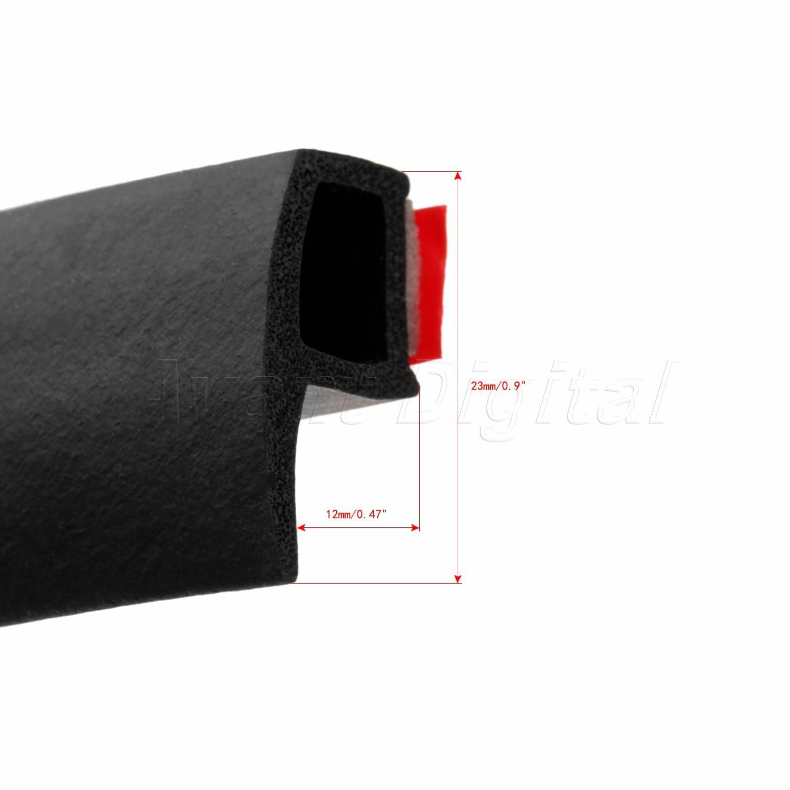 4M Car Truck Motor Door P-Type Rubber Sealing Weather Strip Hollow Universal
