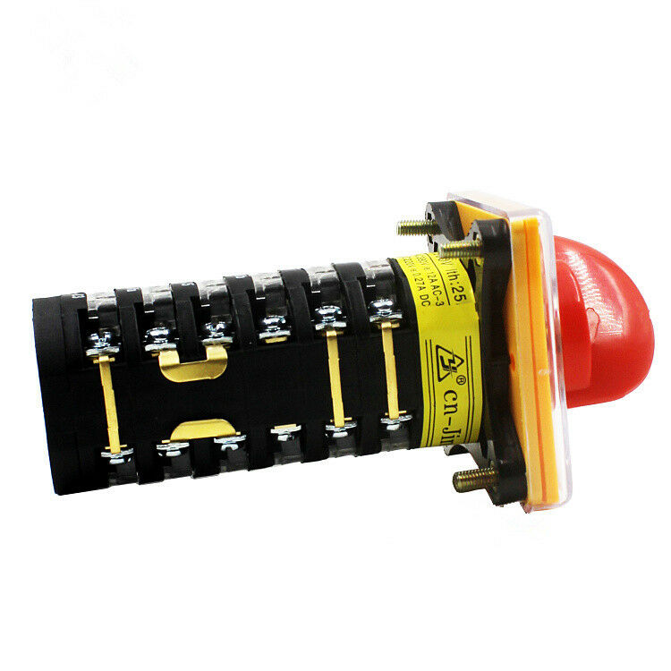 1PCS Changeover Switch Latching 500V 25A 8(OFF-FHI-OFF-RHI-OFF-RLOW-OFF-FLOW)