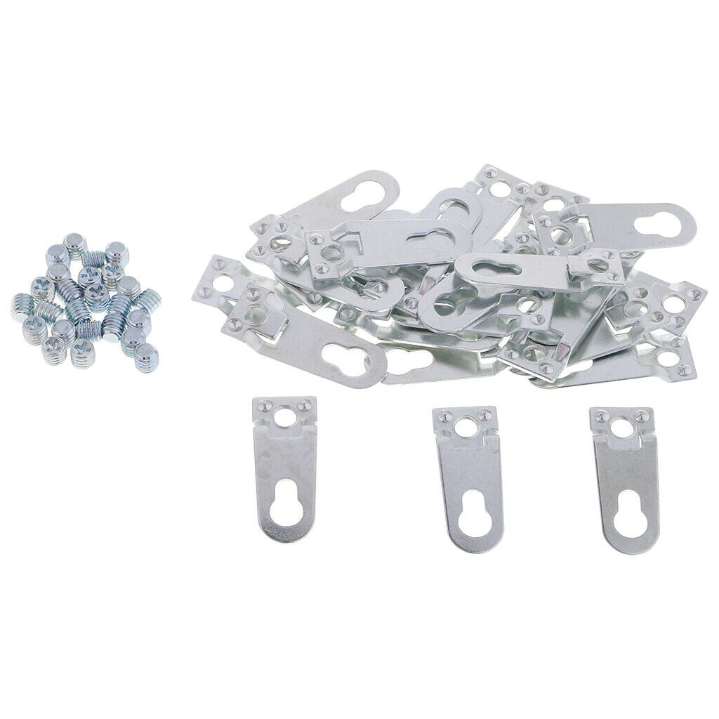 25pcs Hardware Keyhole Hanger And Wall Decor Hanger Heavy