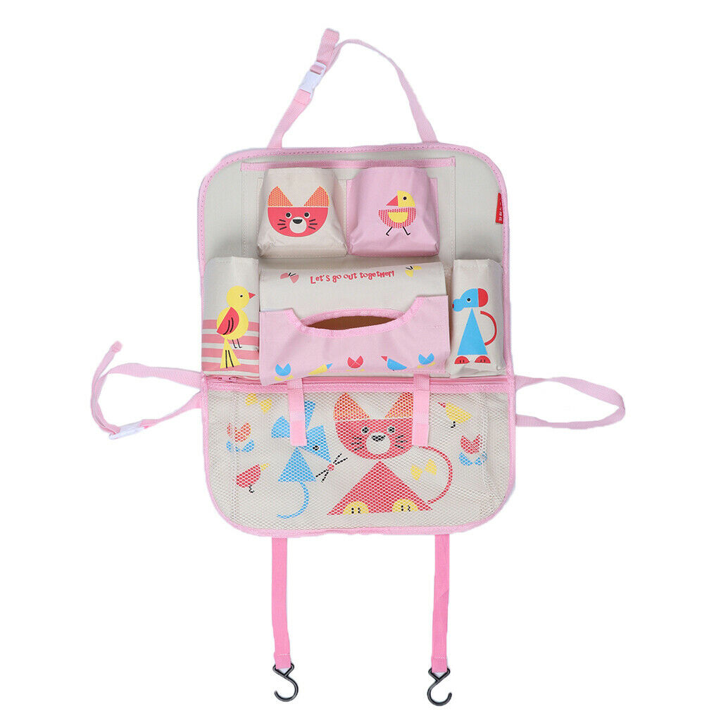 Cartoon Car Seat Back Multi-Pocket Storage Bag Organizer Cute style