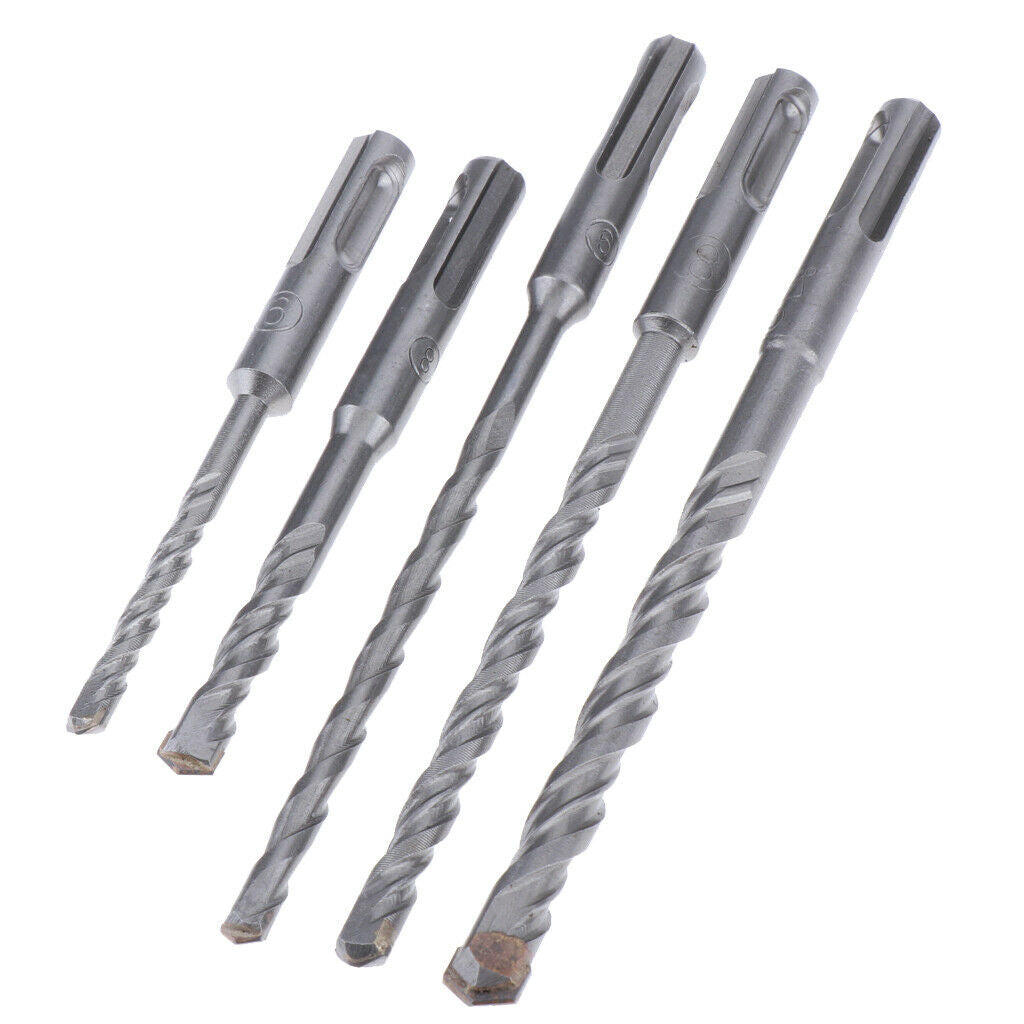 5pc Round-handle Electric Hammer Impact Drill Bit for Concrete Masonry Stone