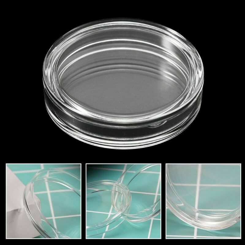 10Pcs 38.6mm Clear Round Plastic Coin Capsule Storage Box Holder Case Collection