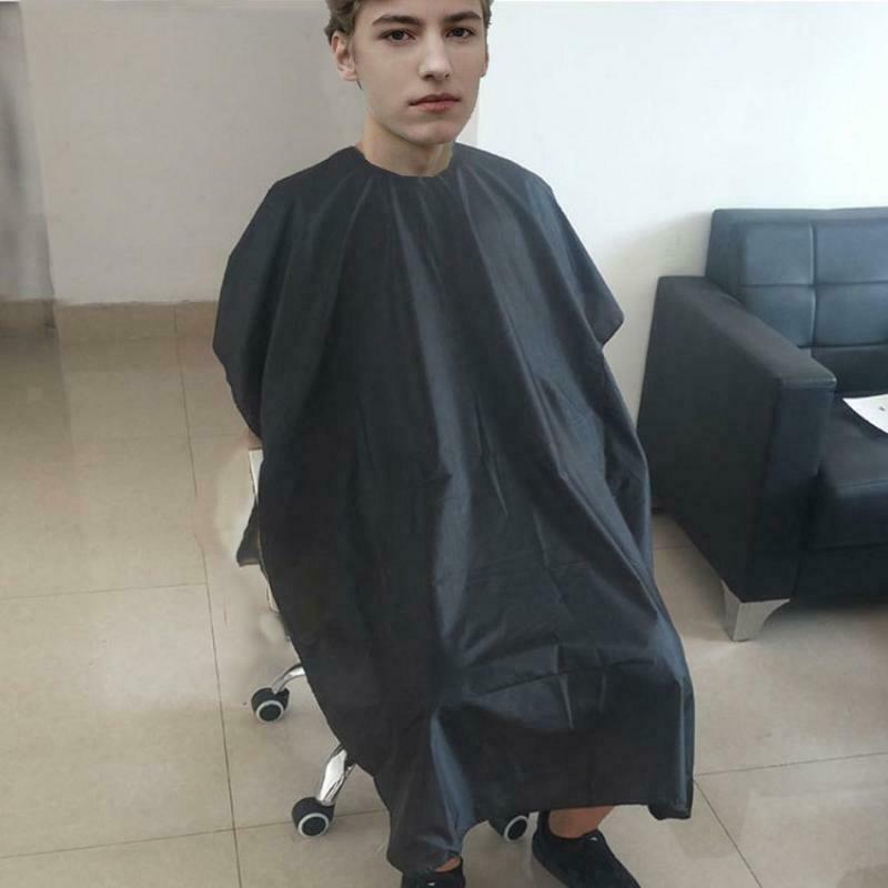 10Pcs Waterproof Salon Styling Capes Barber Shop Hair Dyeing Perm Gown Black