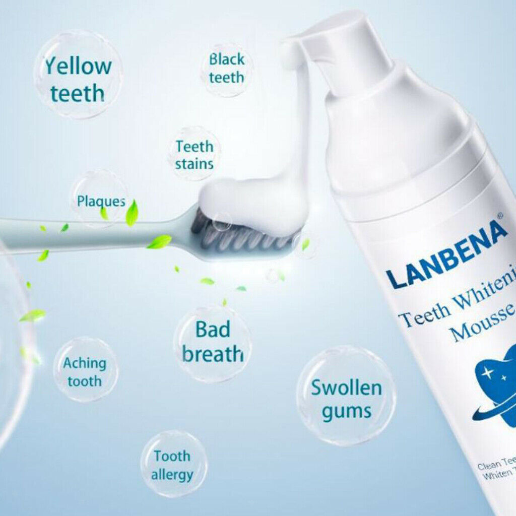 Teeth Whitening Foam Remove Stains Teeth Cleaning Oral Hygiene Dental Tool