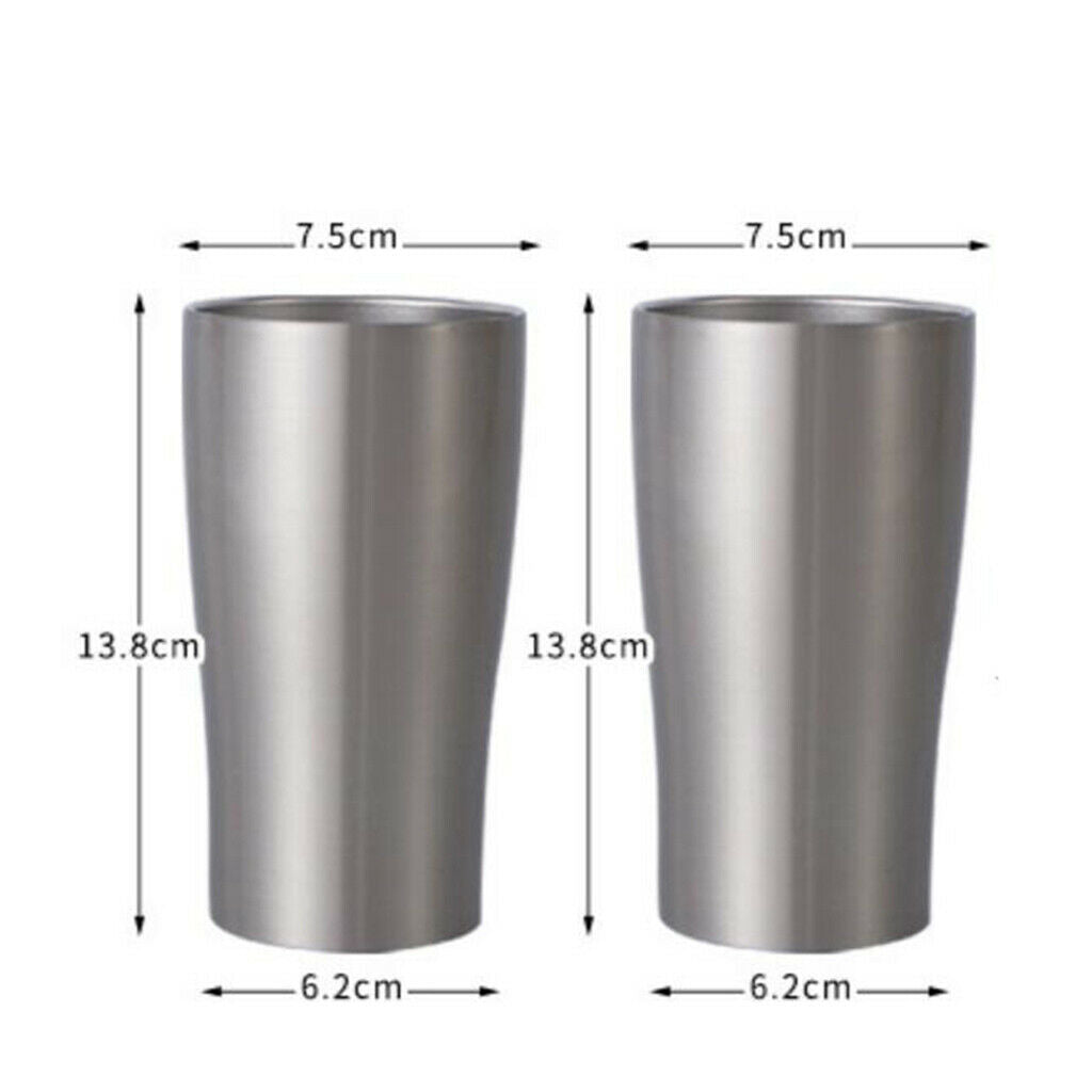2 Pieces Portable Beer Mugs Coffee Cup Camping Drinkware Outdoor Tableware