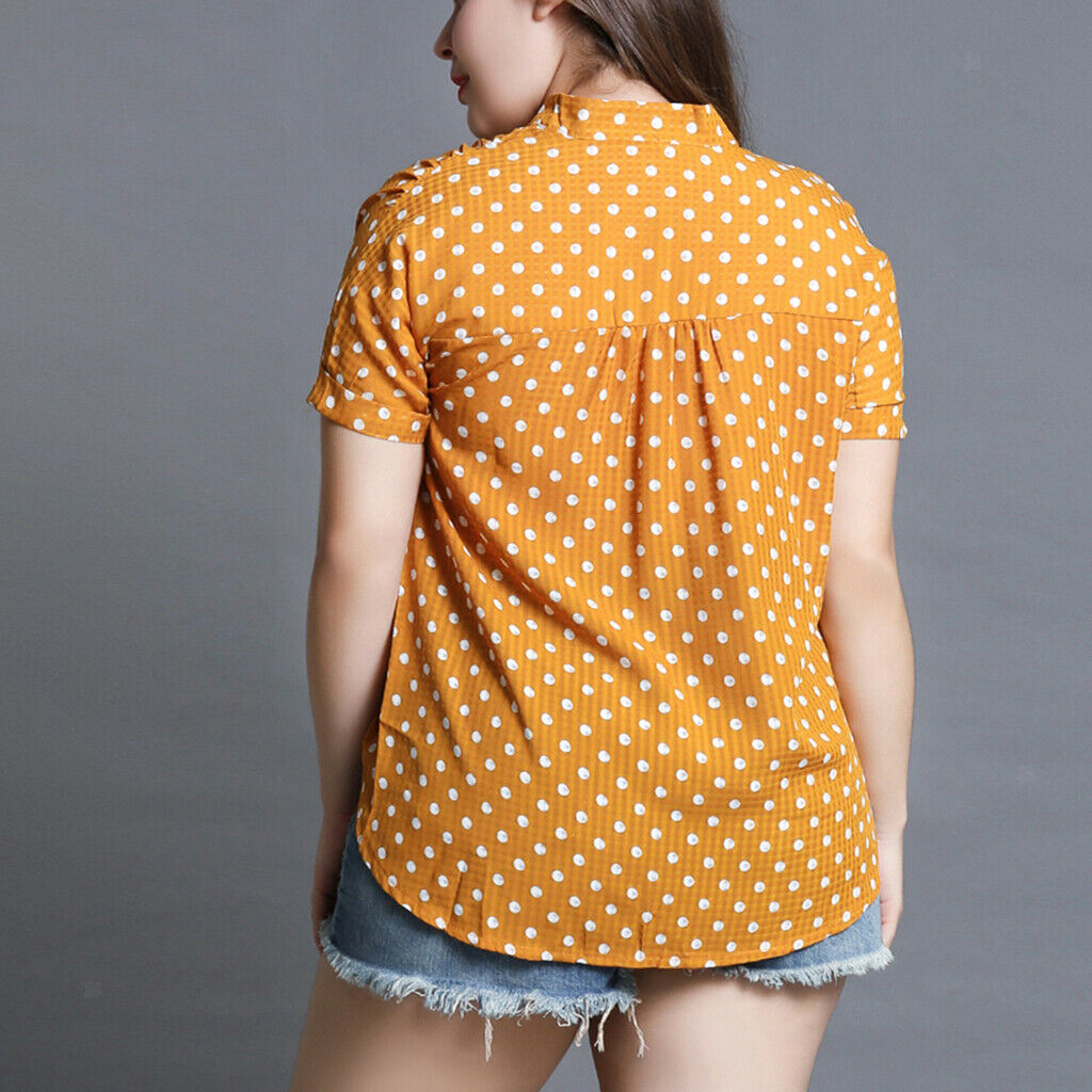 Women's V-neck Short Sleeve Casual T-shirt Plus Size Tunic Tops Tops Shirt -